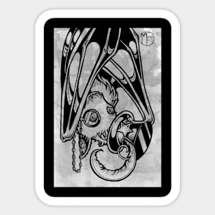 Sir Battington - Gray Tone - Bat Sticker